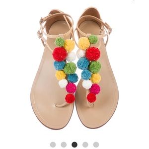 Aquazzura Pom Pom embellished Sandals